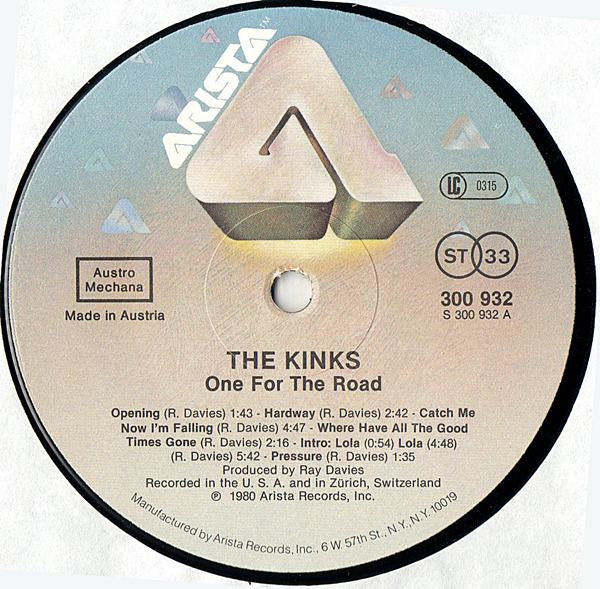 The Kinks : One For The Road (2xLP, Album)