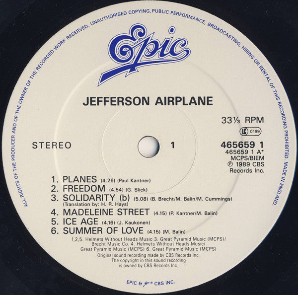 Jefferson Airplane : Jefferson Airplane (LP, Album)