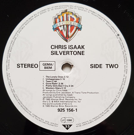 Chris Isaak : Silvertone (LP, Album)