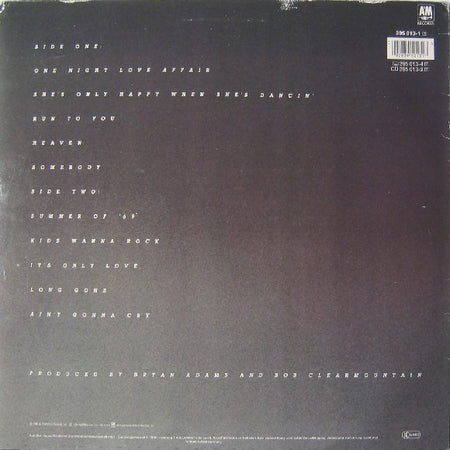 Bryan Adams : Reckless (LP, Album, RE)