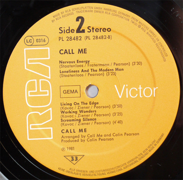 Call Me : Call Me (LP, Album)