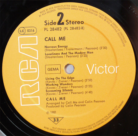 Call Me : Call Me (LP, Album)