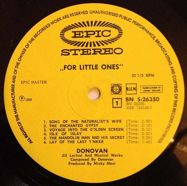 Donovan : For Little Ones (LP, Album)