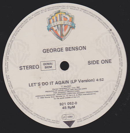 George Benson : Let's Do It Again (12")