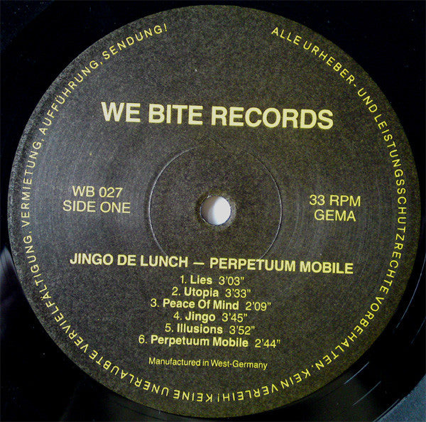 Jingo De Lunch : Perpetuum Mobile (LP, Album)