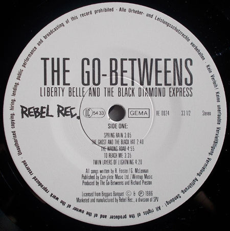 The Go-Betweens : Liberty Belle And The Black Diamond Express (LP, Album)