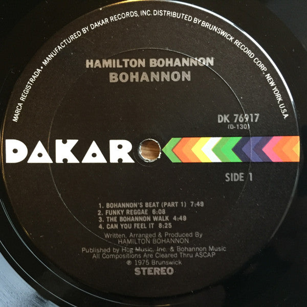 Hamilton Bohannon : Bohannon (LP, Album, Pit)