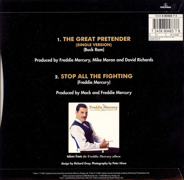 Freddie Mercury : The Great Pretender (7", Single, Sil)