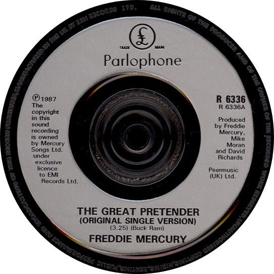 Freddie Mercury : The Great Pretender (7", Single, Sil)