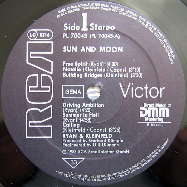 Ryan & Kleinfeld : Sun And Moon (LP, Album)
