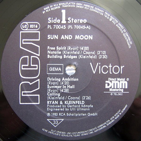 Ryan & Kleinfeld : Sun And Moon (LP, Album)
