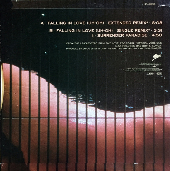 Miami Sound Machine : Falling In Love (Uh-Oh) (Extended Remix) (12", Single)