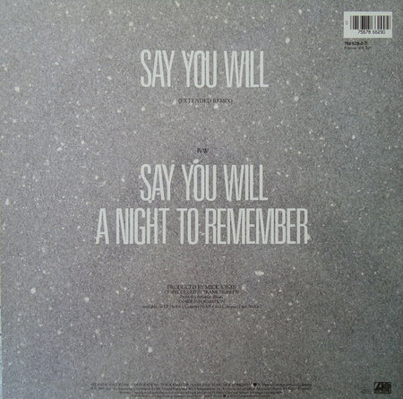 Foreigner : Say You Will (12", Maxi)