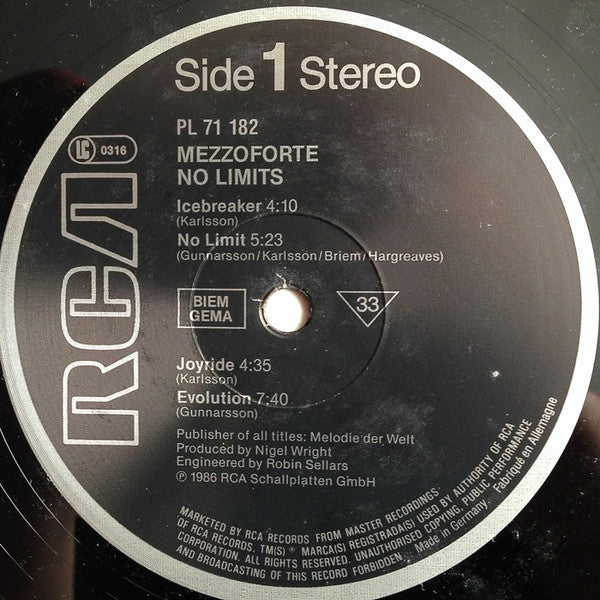 Mezzoforte : No Limits (LP, Album)