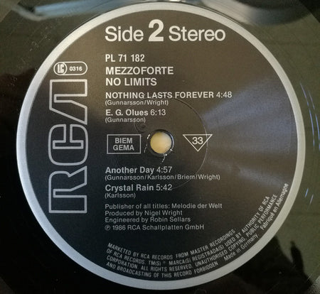 Mezzoforte : No Limits (LP, Album)
