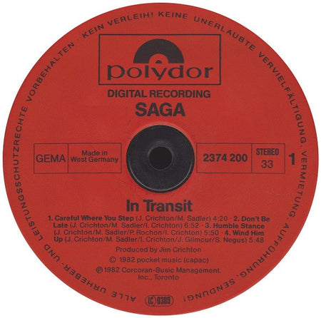 Saga (3) : In Transit (LP, Album)