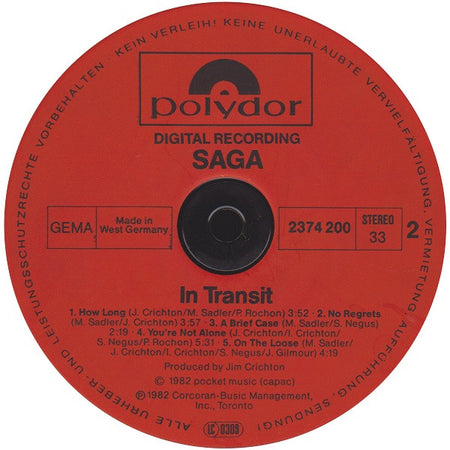 Saga (3) : In Transit (LP, Album)