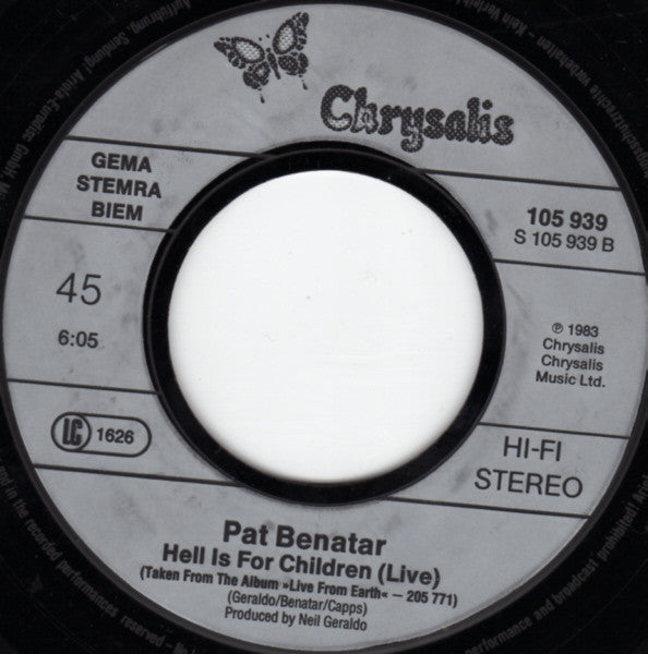 Pat Benatar : Love Is A Battlefield (7", Single)