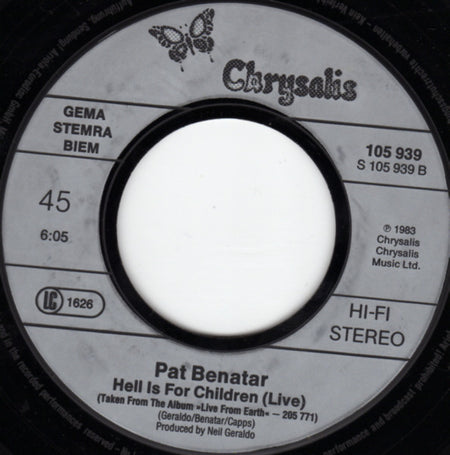 Pat Benatar : Love Is A Battlefield (7", Single)