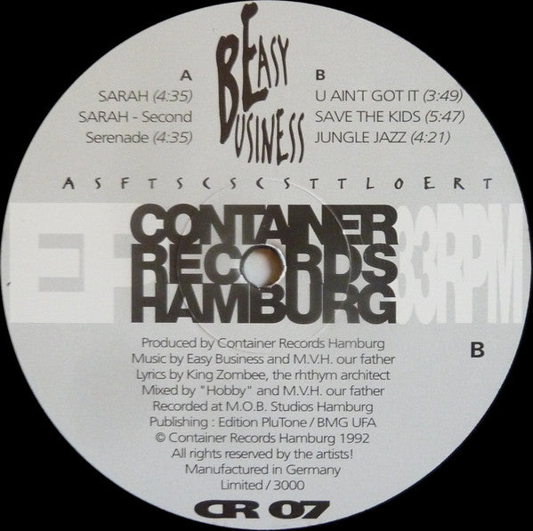 Easy Business : ASFTSCSCSTTLOERT (12", EP, Ltd)