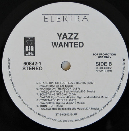 Yazz : Wanted (LP, Album, Promo, All)