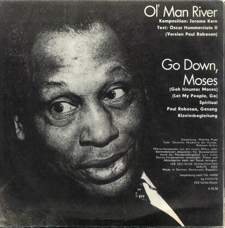 Paul Robeson : Ol' Man River / Go Down, Moses (7", Single, Mono)