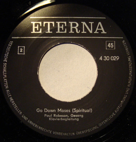 Paul Robeson : Ol' Man River / Go Down, Moses (7", Single, Mono)