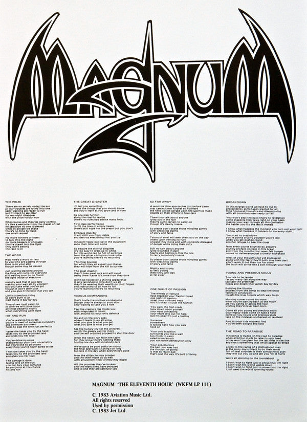 Magnum (3) : The Eleventh Hour! (LP, Album, RE)