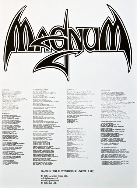 Magnum (3) : The Eleventh Hour! (LP, Album, RE)
