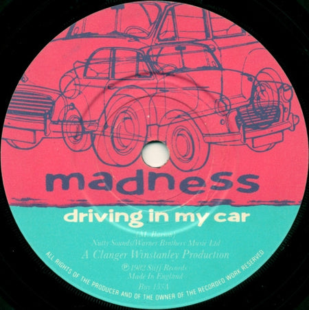 Madness : Driving In My Car (7", Single, Pos)
