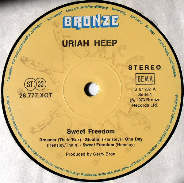 Uriah Heep : Sweet Freedom (LP, Album, RE)