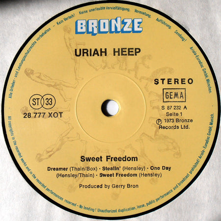 Uriah Heep : Sweet Freedom (LP, Album, RE)