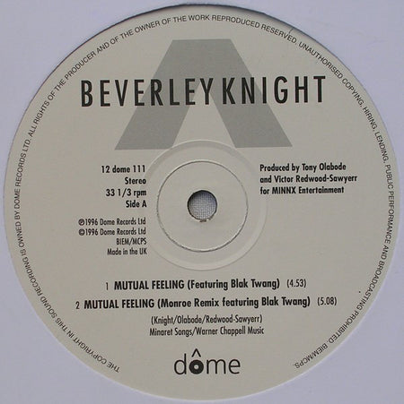 Beverley Knight : Mutual Feeling (12")
