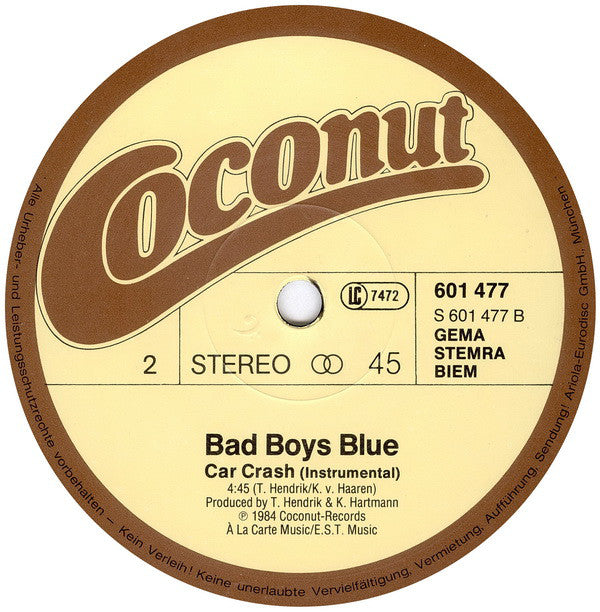 Bad Boys Blue : L.O.V.E. In My Car (12", Maxi)