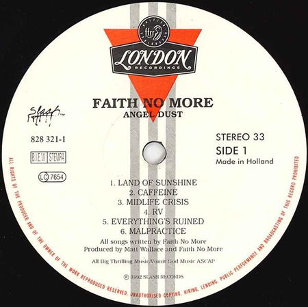 Faith No More : Angel Dust (LP, Album)