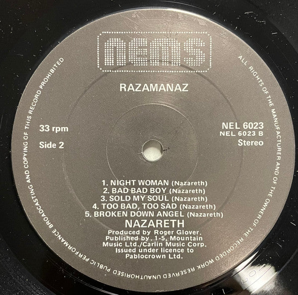Nazareth (2) : Razamanaz (LP, Album, RE)