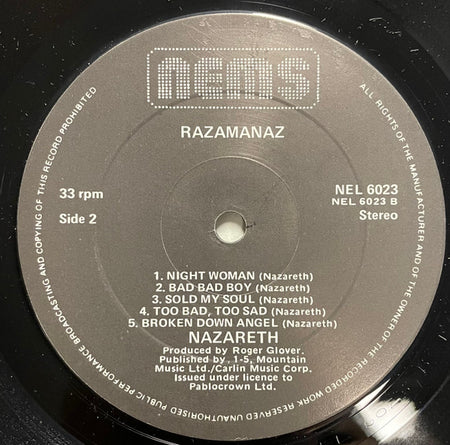Nazareth (2) : Razamanaz (LP, Album, RE)