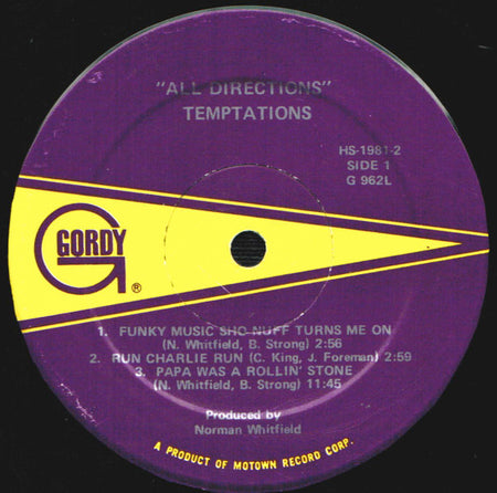 The Temptations : All Directions (LP, Album, Sup)