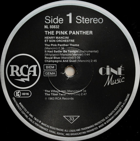Henry Mancini : The Pink Panther (LP, Album, RE)