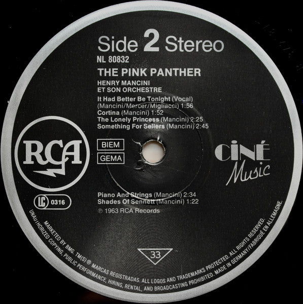 Henry Mancini : The Pink Panther (LP, Album, RE)