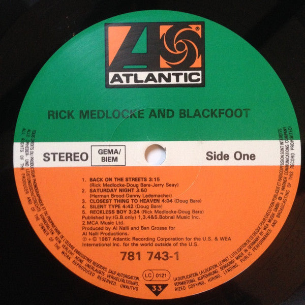 Rick Medlocke And Blackfoot (3) : Rick Medlocke And Blackfoot (LP, Album)