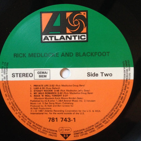 Rick Medlocke And Blackfoot (3) : Rick Medlocke And Blackfoot (LP, Album)