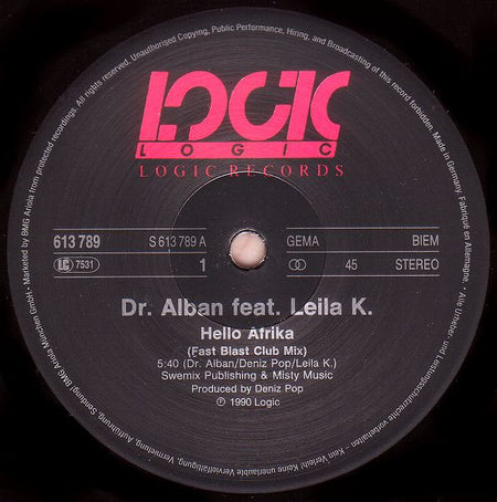 Dr. Alban Featuring Leila K : Hello Afrika (12", Maxi)