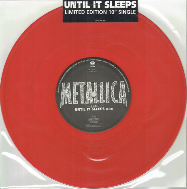 Metallica : Until It Sleeps (10", Single, Ltd, Red)
