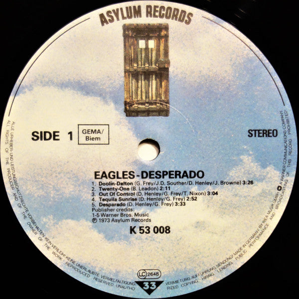 Eagles : Desperado (LP, Album, RE)