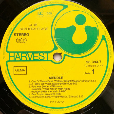 Pink Floyd : Meddle (LP, Album, Club, RE)