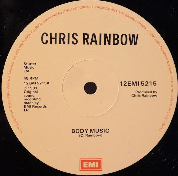 Chris Rainbow : Body Music (12")