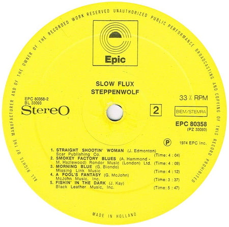 Steppenwolf : Slow Flux (LP, Album)