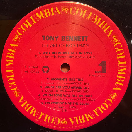 Tony Bennett : The Art Of Excellence (LP, Album)