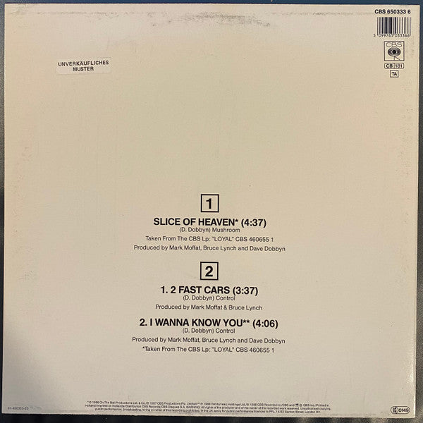 Dave Dobbyn : Slice Of Heaven (12", Maxi)